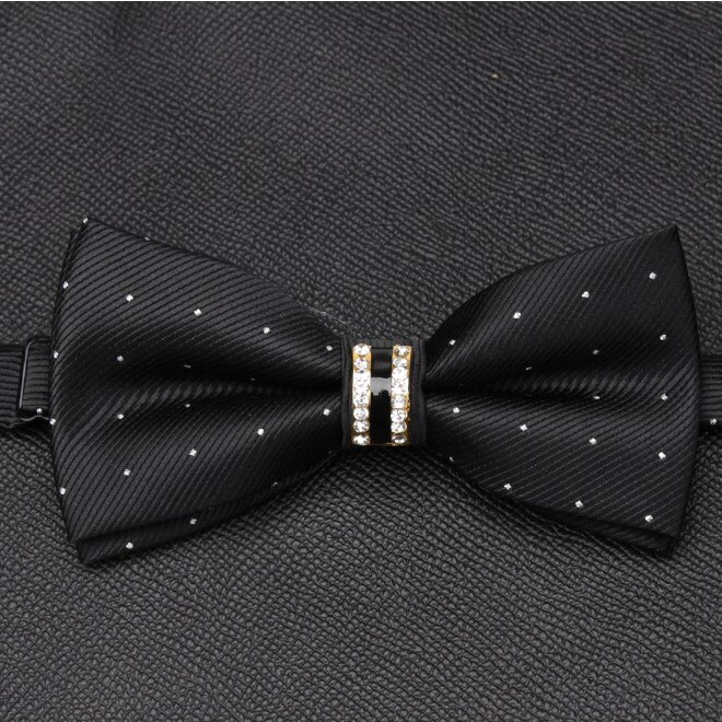 Men Luxurious Bowtie Groom Solid Dot Cravat Gravata Butterfly Wedding Bow Ties Male Accessories for Mens Tie: ZY-LD-Z-013
