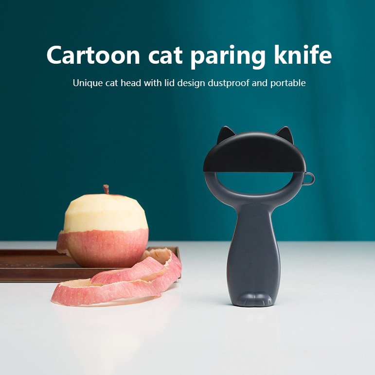 1PC Schäler Tragbare Kreative Karikatur Katze Ohren bilden Gemüse Obst Schäler Kartoffel Karotten Knoblauch Praktische Schäler Küche Werkzeuge