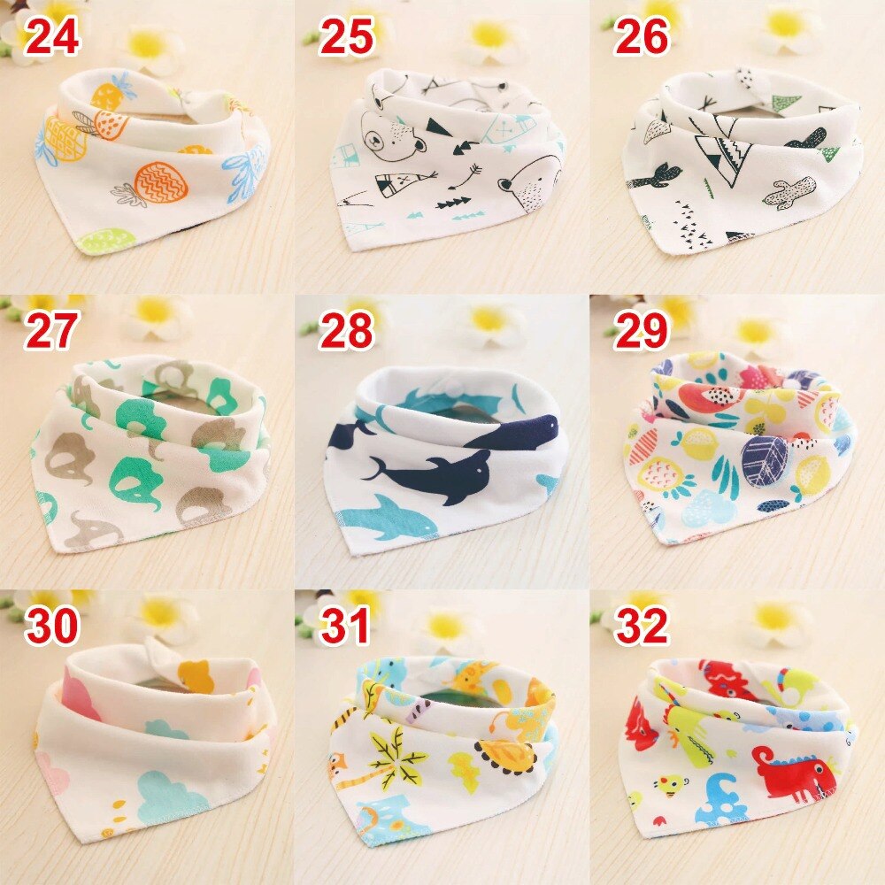 6 teile/satz Baby Lätzchen Für Jungen & Mädchen bandana lätzchen Spuck Tuch Druck Ebene Dreieck Baumwolle Baby Schal Mahlzeit CollarBurp Baby Zubehör
