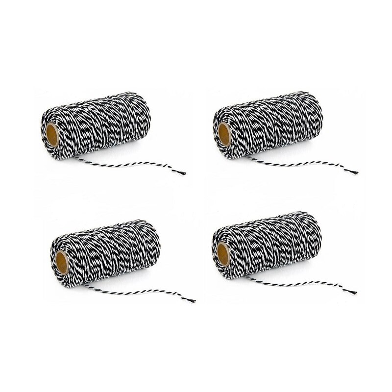 4 PCS Colourful Cotton Twine Bakers Twine Rope Cotton String For Artworks DIY Crafts Packaging Decor: Chocolate Color