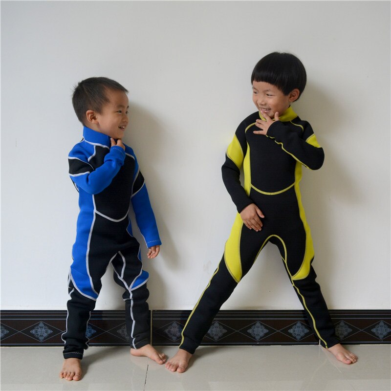 Wyoturn 2.5Mm Terug Zip Volledige Wetsuit Peuter Jongens En Meisjes Dikker Warme Surf Duikpak Kids Zonnebrandcrème Kinderen Duiken nat Pak