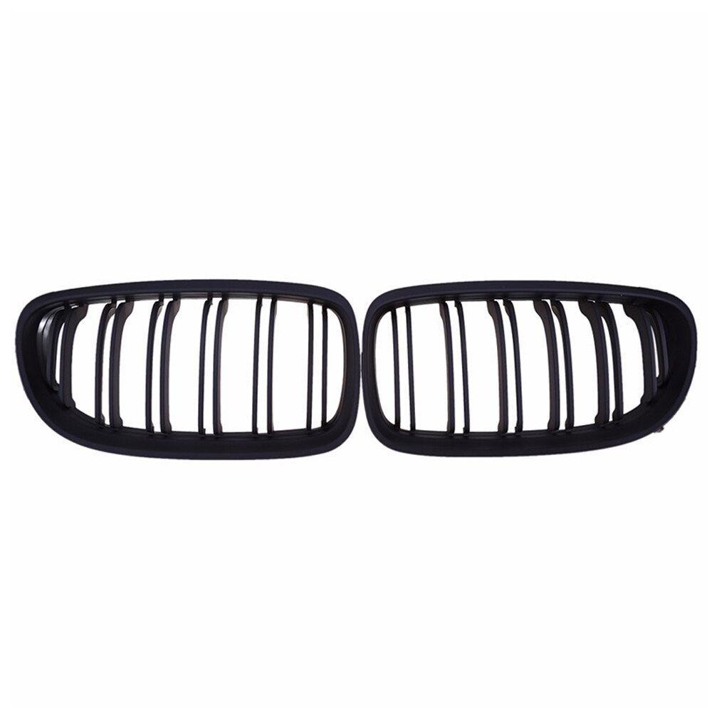 For BMW LCI Facelift E90 Matte Black Kidney Twin Slat Grille 09-11 Sedan 3Series