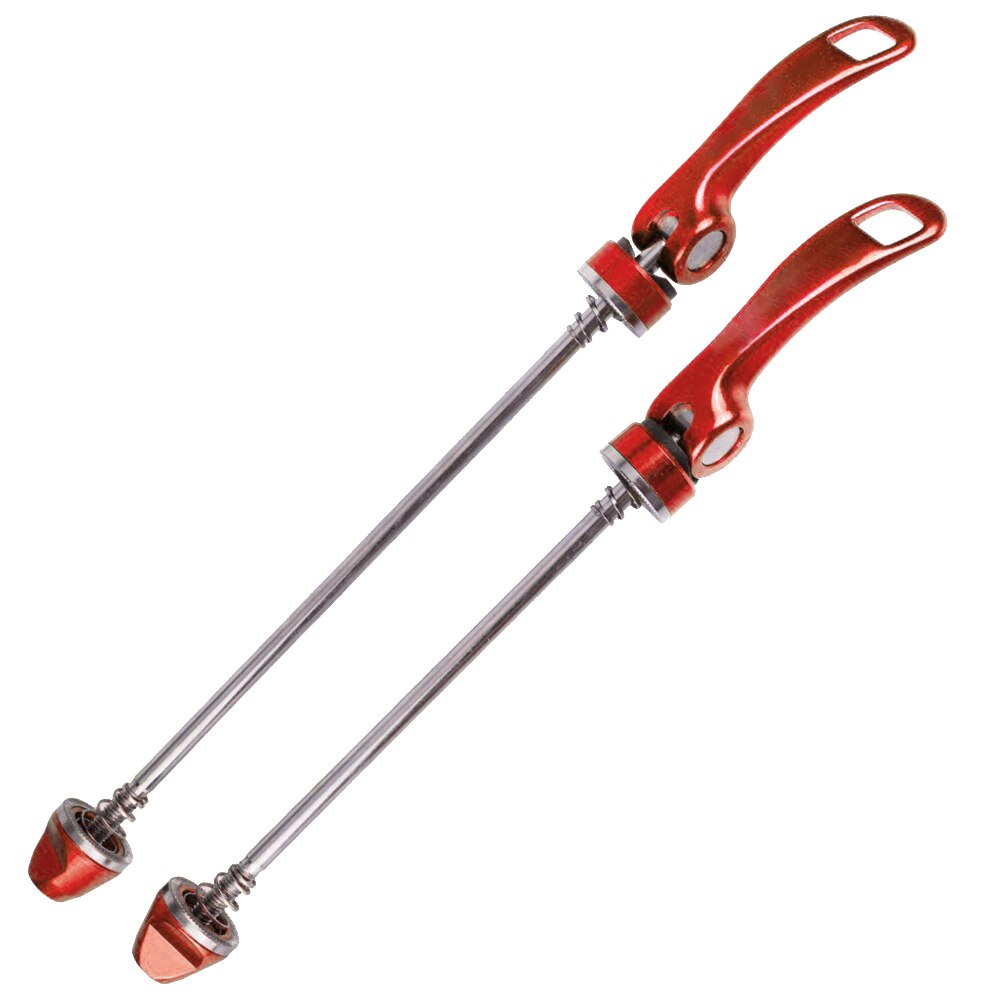 2 Pcs Lever Clip Tools Nuts Aluminum Alloy Quick Release Bicycle Skewer Accessories Repair Screw Bike Parts Durable With Handle: Red