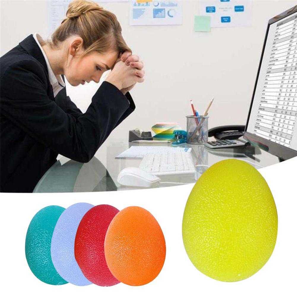 Ei-vormige siliconen grip stressverlichtende bal hand vingerversterker weerstanden fitness zacht voor hand knijp training bal  y4 z 0