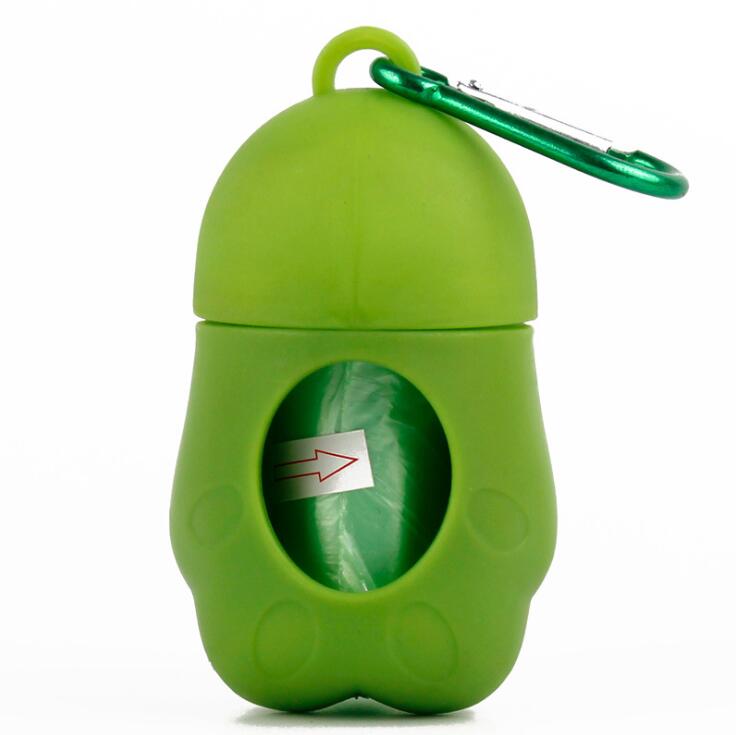 TECHOME Portable Pet Garbage Bag Dog Cat Pick Up Toilet Dispenser Garbage Box Shovel Pick Up Cleaning Supplies: Green