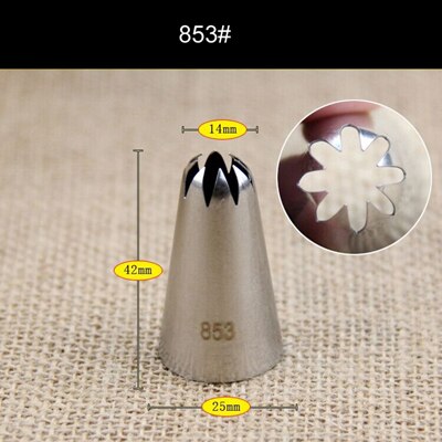 Medium Bloem Tips Rvs Icing Piping Nozzles Cake Decorating Pastry Tip Sets Cupcake Gereedschap Bakvormen: 853