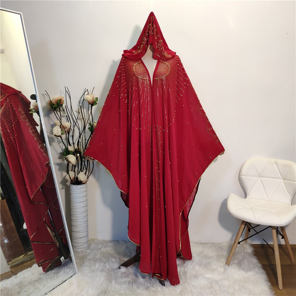 Boléro Mujer Abaya dubaï Djelaba Femme femmes perlée haussement d'épaules Cape Robe Hijab haussement d'épaules Niqab musulman Boerka islamique tunique turquie manteau