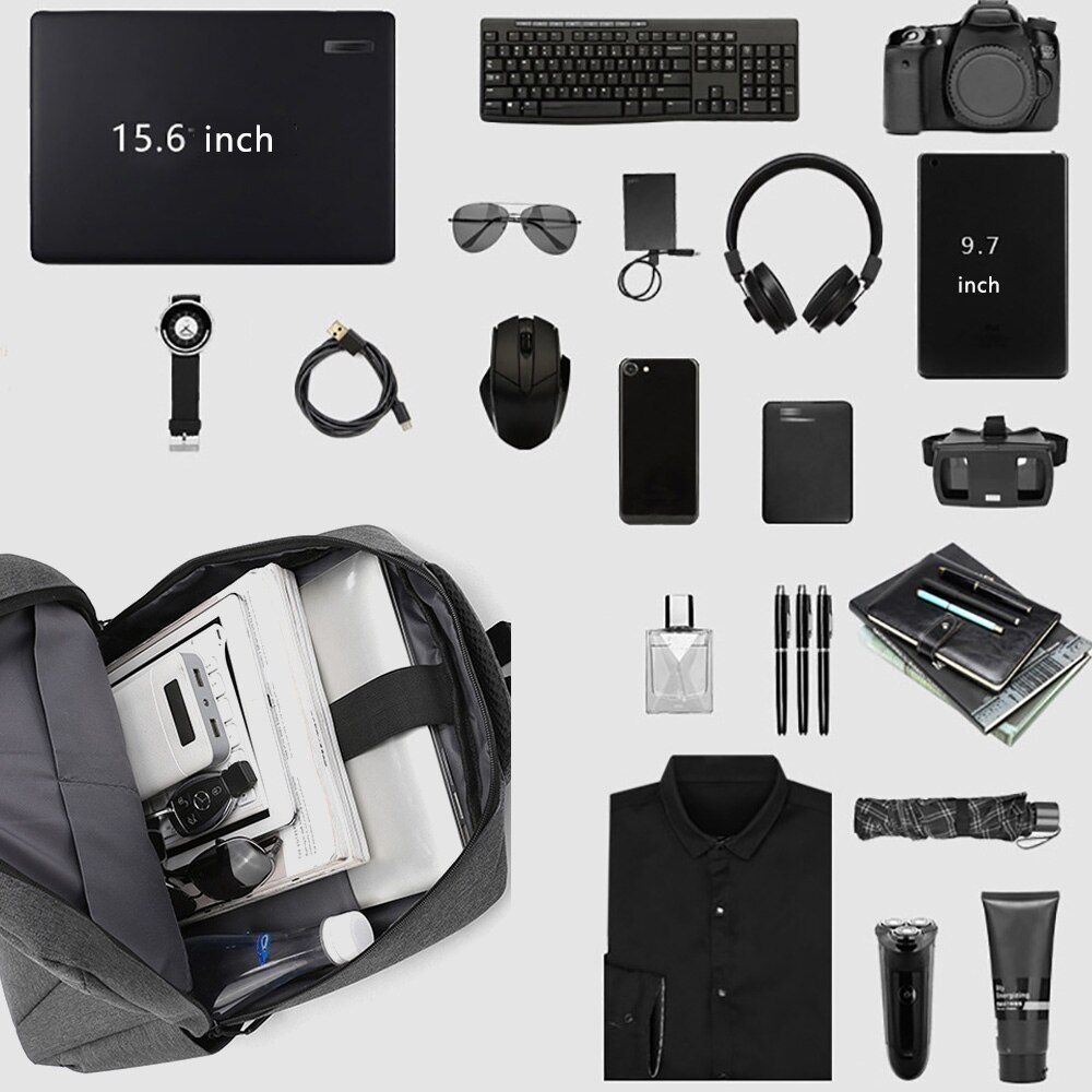 IKE MARTI – sac à dos ultraléger pour homme et femme, accessoire mince pour le travail au bureau, 15.6 pouces