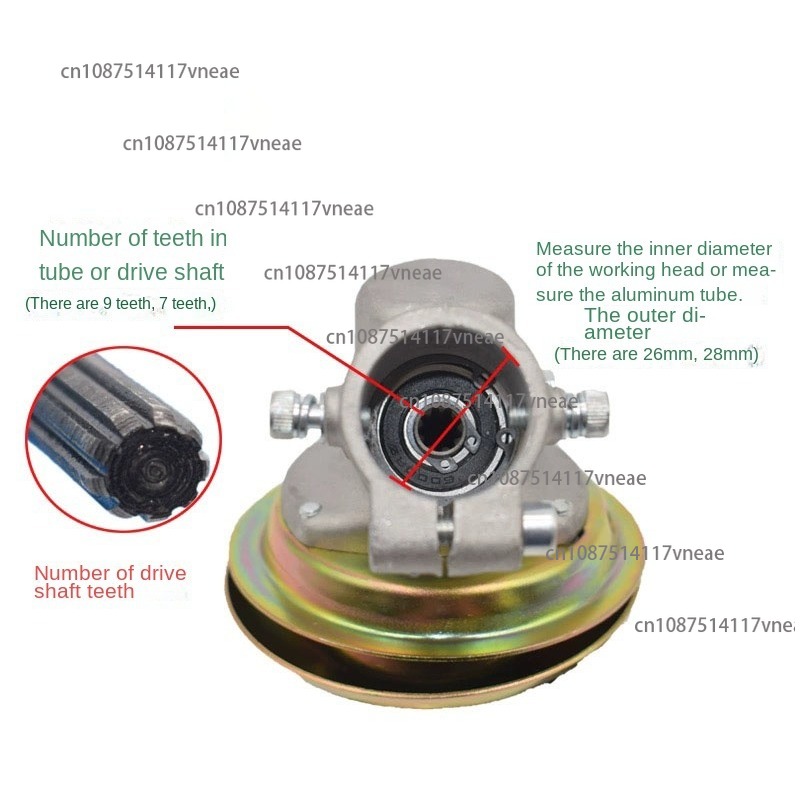 High Brush Lawn Mower Hedge Trimmer Head 26Mm/28Mm 7/9 Spline Harvester Lawn Mower Garden Tool Spare Parts