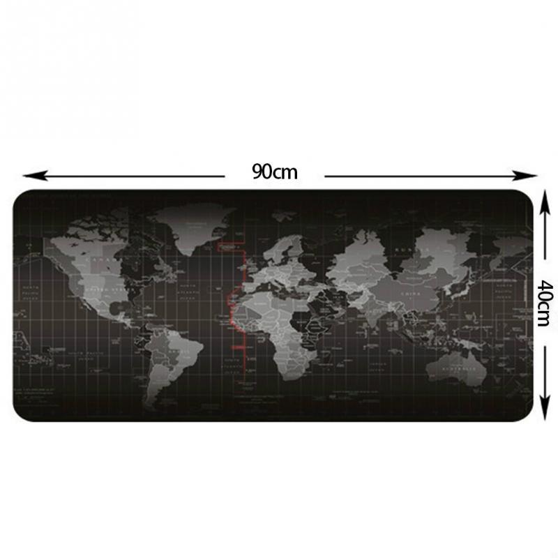 Extra Grote Muismat Oude Wereldkaart Gaming Mousepad Anti-slip Natuurlijke Rubber Gaming Muis Mat met Vergrendeling Rand