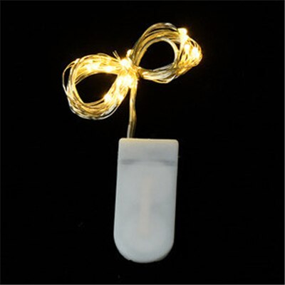 Led-lichtsnoer 3m 2m knoppen 5m op batterijen werkend, voor kerstversiering op bruiloften en andere gelegenheden.: Warm wit / 5m 50 led niet batterij