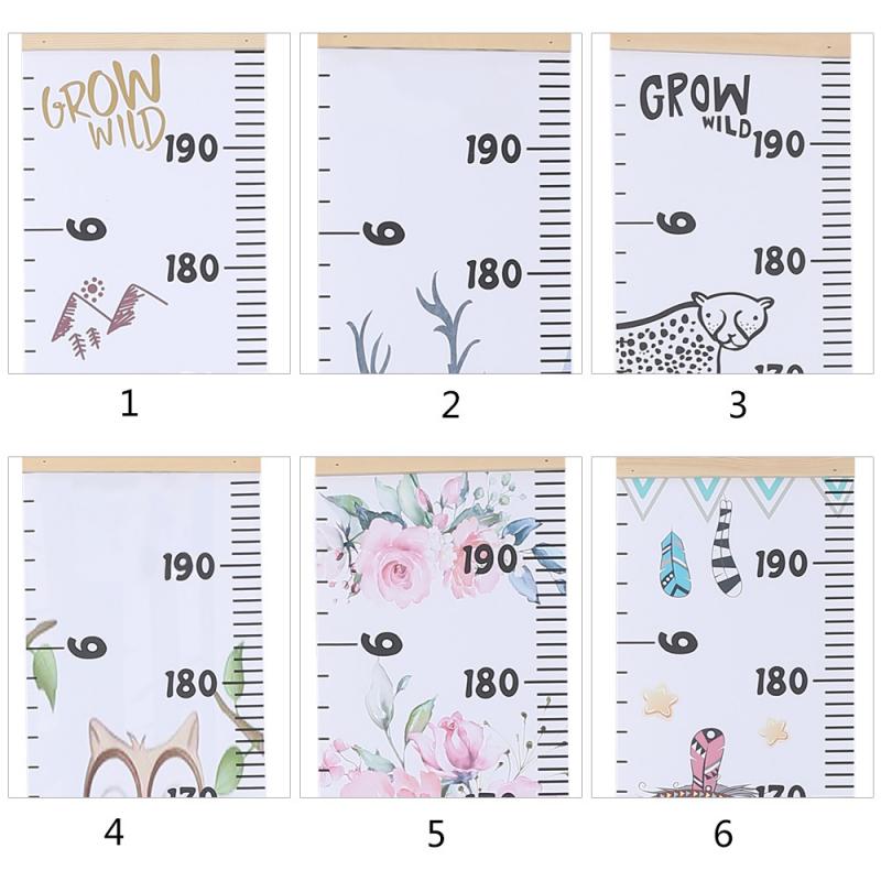Wooden Wall Hanging Baby Height Measure Ruler Wall Sticker Decorative Props Child Kids Growth Chart For Bedroom Home Decoration