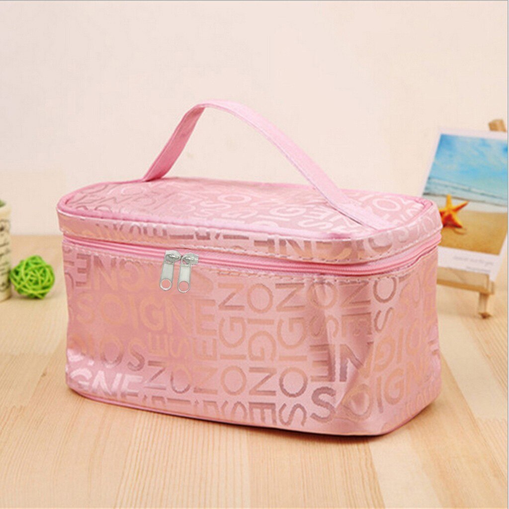 Letter Printed Cosmetic Bag Box Square Travel Portable Storage Wash Bag Makeup Organizers Accessories органайзер для косметики