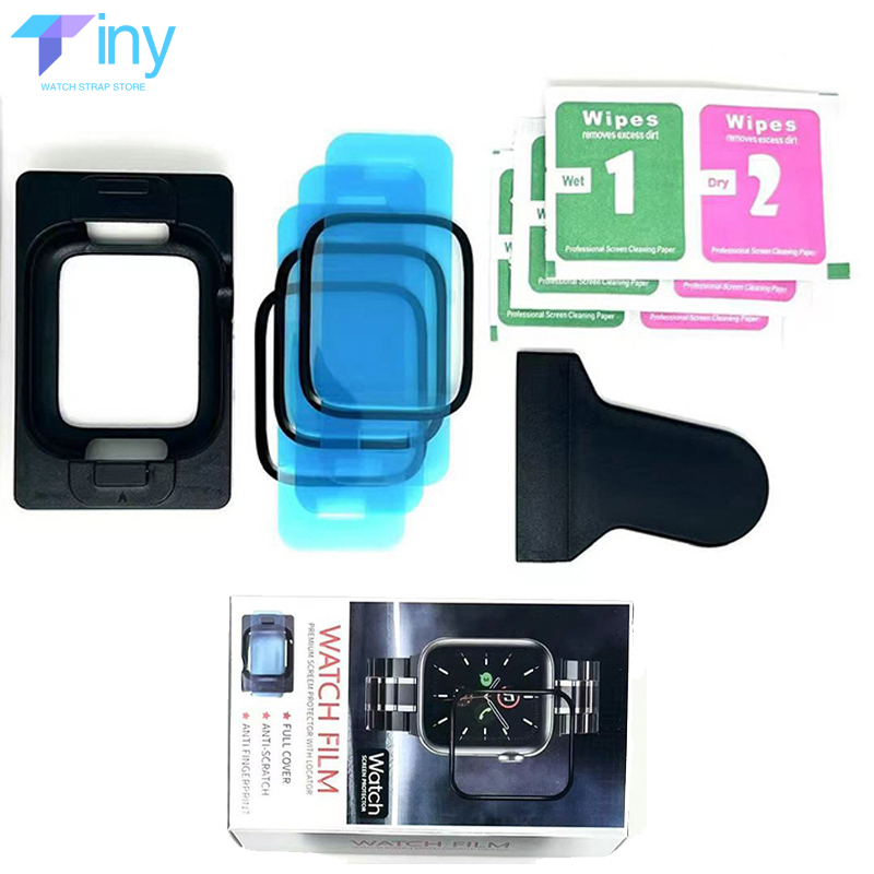 Película de laminación auxiliar para Apple Watch 9 8 7 49mm 45mm 41mm capa de pantalla para Iwatch Ultra Series 6 5 4 SE 44mm 40mm 42mm 3 uds