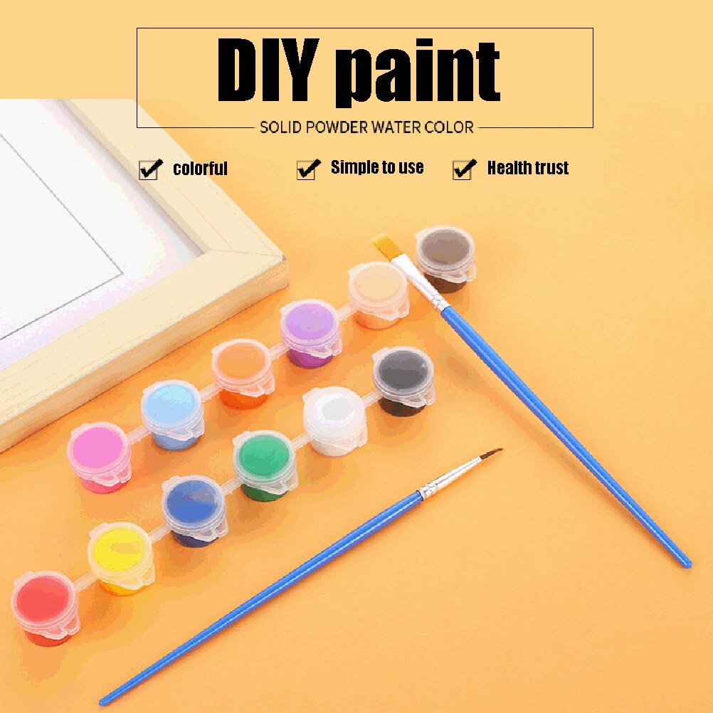 12 couleurs vives lavable Gouache peinture peint à la main doigt peinture bricolage Art Graffiti Pigment ensemble pour les enfants débutants