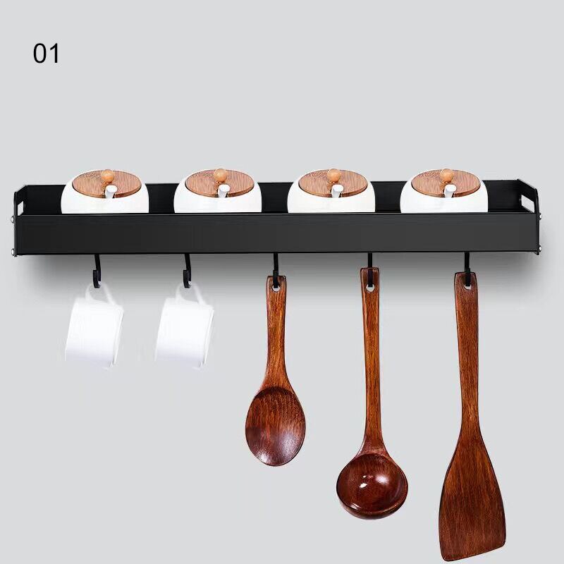 Sort aluminium badeværelse hylde vægmonteret firkantet shampoo hylde kosmetiske hylder køkken opbevaring hylde rack arrangør di: 01