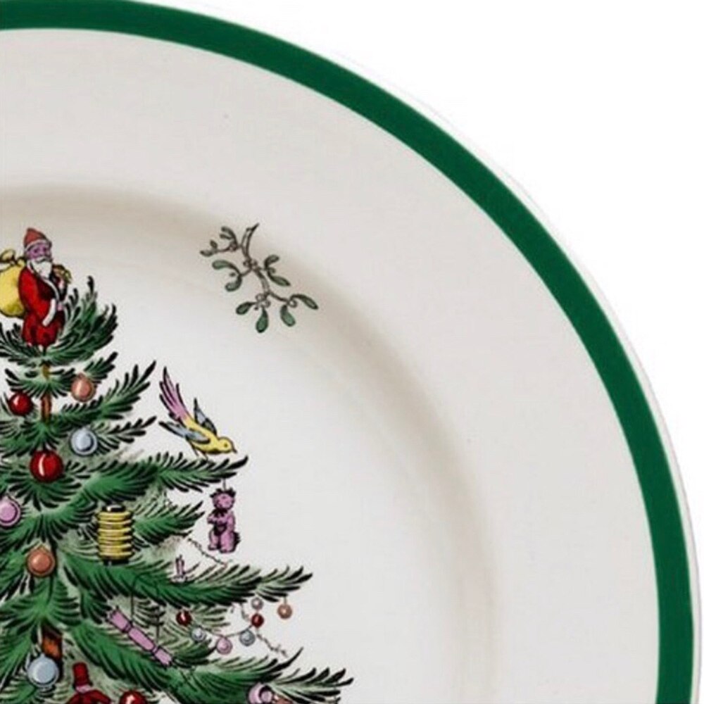 Plato de cerámica para desayuno con forma de árbol de Navidad de 6,5 pulgadas de 1 Uds. Plato para postre plato para aperitivos de frutas plato Simple