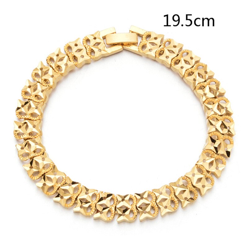 Plated 24K Gold Multi Vorm Punk Armband Curb Cubaanse Ketting Goud Kleur Armbanden Armband Voor Mannen Vrouwen Sieraden: Style 6