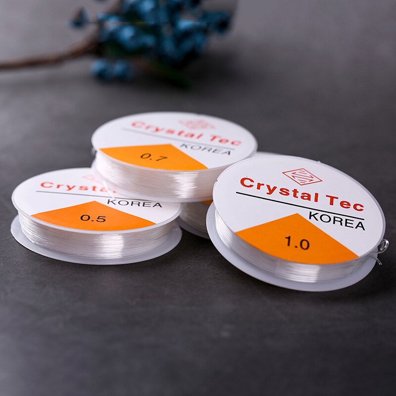 0,5/0,7/0. Hilo elástico para abalorios, hilo de plástico de cristal de 8/1.0mm para hacer joyas, DIY