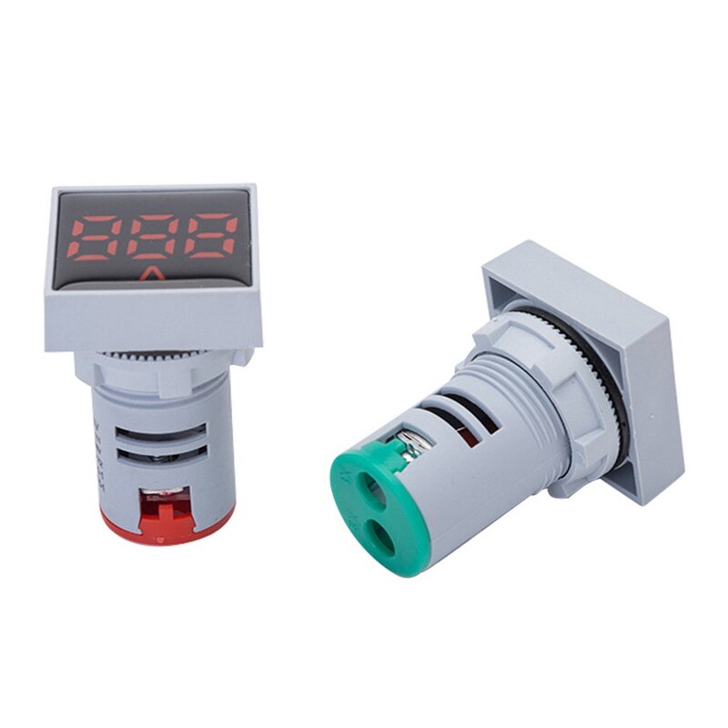 LED Display Voltmeter 22mm Square 12-500V Tester Meter Monitor LED Indicator Lamp Light Display DIY