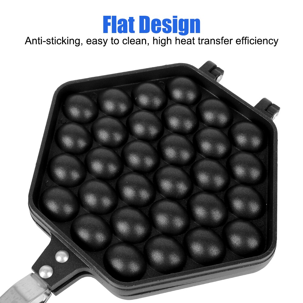 Aluminum Puff Cake Maker Mould Non-stick Coating DIY Muffins Plate Roller Eggettes Mold Egg Bubble Cake Baking Pan