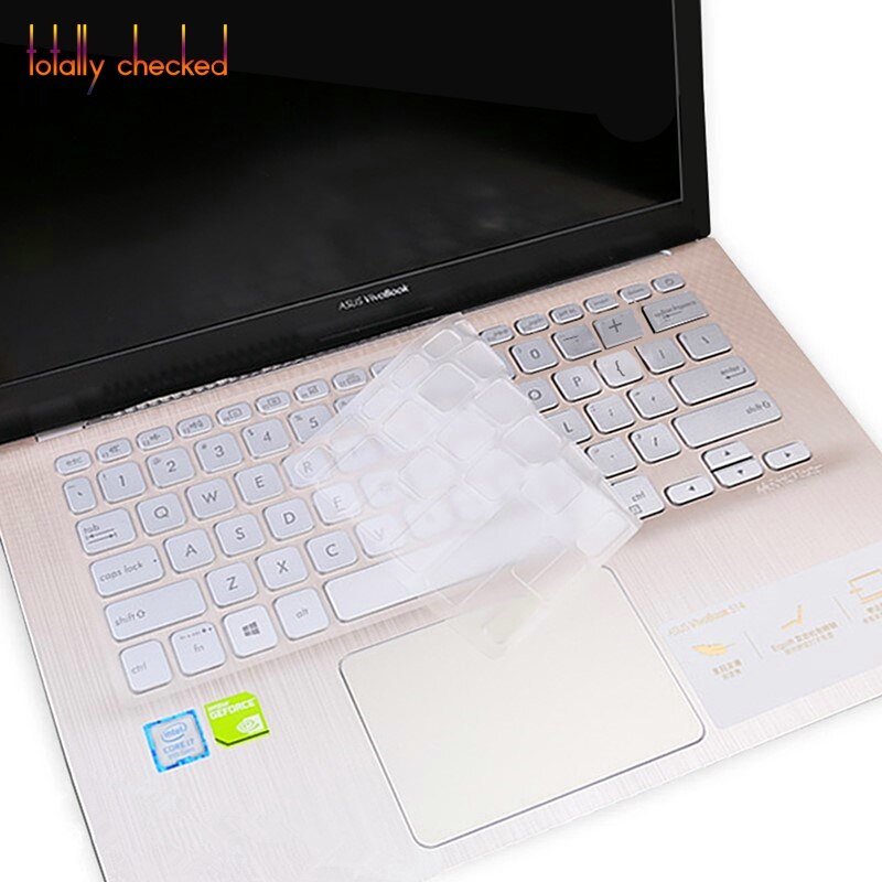 Laptop Keyboard Cover - Ultra-thin Silicone Skin for Asus Vivobook 14 X420 Series - Waterproof & Dustproof: Clear