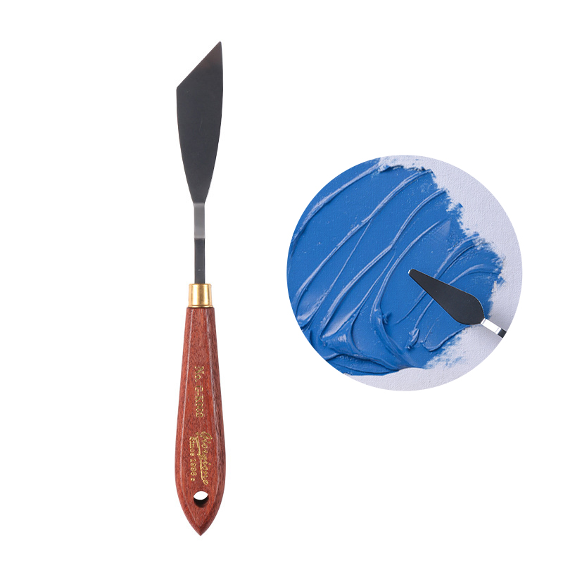 Espátula de artista, cuchillo de paleta, juego de cuchillos de pintura, raspador de mezcla de pintura, cuchillo de paleta de acero inoxidable, espátula artística de pintura: Verde claro