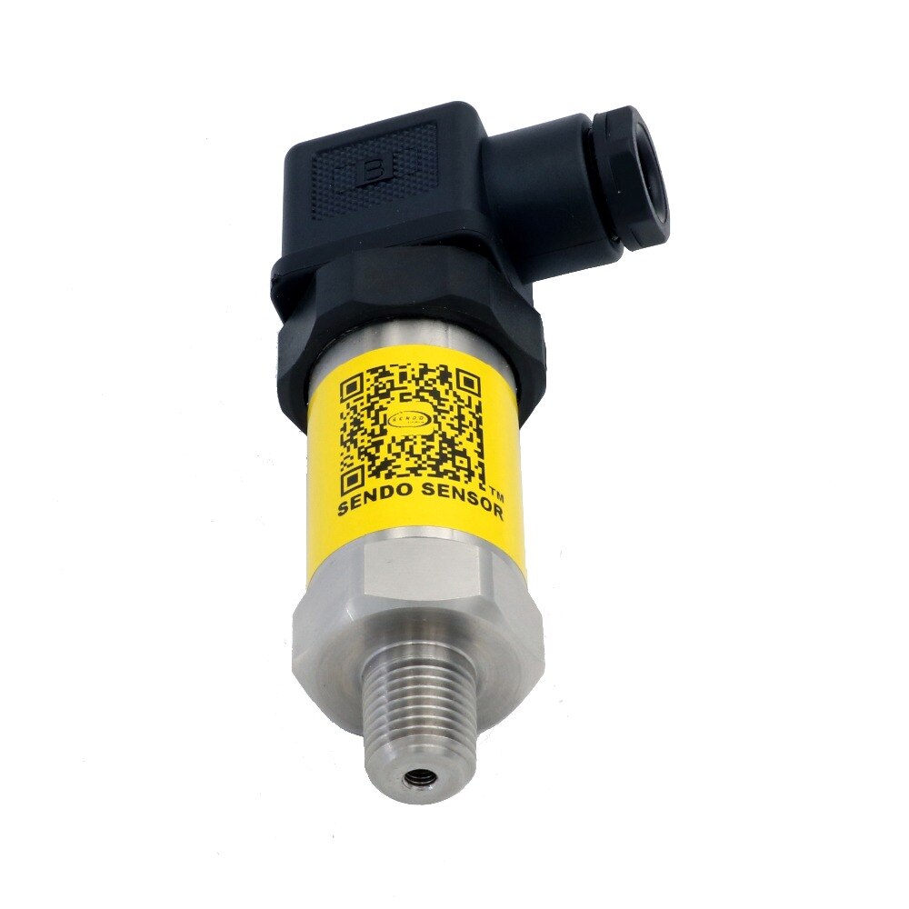 0 to 10 V transmitter sensor pressure, DC 12 24 V, 0 1 bar liquid gas transducer, thread 1 4 NPT, stainless steel 316L diaphragm