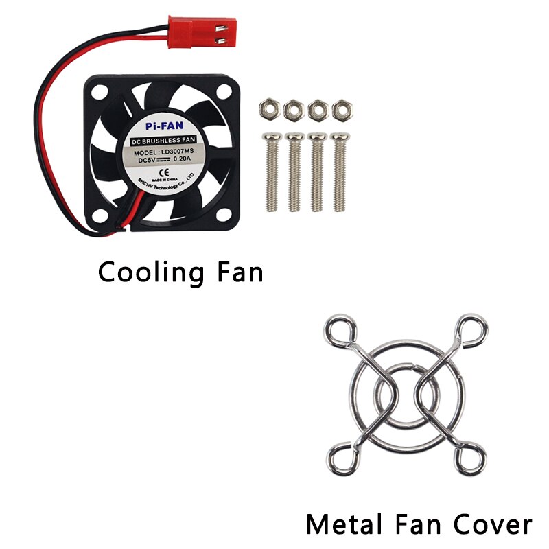 Raspberry Pi 4 Model B Acrylic Case + 5MP OV5647 Camera + FFC + Acrylic Holder + Cooling Fan + Heat Sinks for Raspberry Pi 4
