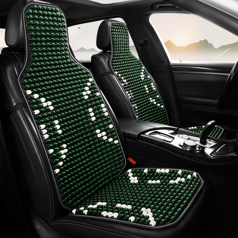 El coche cuentas de madera respaldo Lumbar verano fresco transpirable Universal antideslizante cojín enfriador de coche