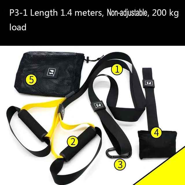 Suspension Resistance Bands Hanging Fitness Belt Gym Workout Crossfit Exercise Tainer Pull Rope Stretch Straps Tension Training: P3-1Yellow