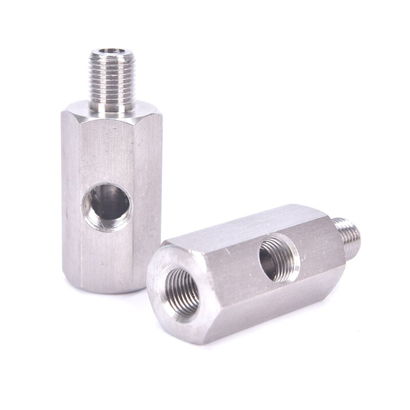 1/8" BSPT Oil Pressure Sensor Tee to NPT Adapter Turbo Supply Feed Line Gauge: Default Title