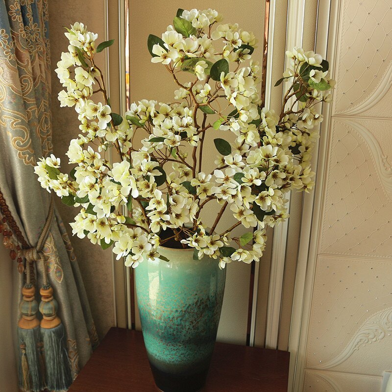 Kunstmatige kersenbloesem perenbloesem perzikbloesem kersenbloesem tak bruiloft decoratie kunstbloem buitendecoratie