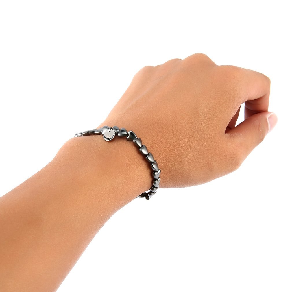 Grote zwarte galstenen armband handketting verlicht gewrichtspijn en verbruikt magnetische hulptherapie prachtige steen ambacht