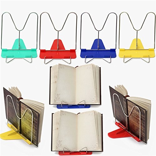 Adjustable Angle Foldable Portable Reading Book Stand Rack Plate Desk Desktop Table Holder Wire Study Stand For Reader (Green )