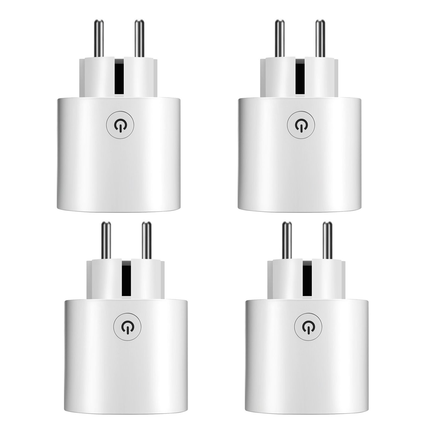 Wifi Smart Plug Socket 16A Power Monitor Eu Plug Controle Smart Timing Socket Draadloze Outlet Voice Intelligente Controle Alexa: 4 Pack