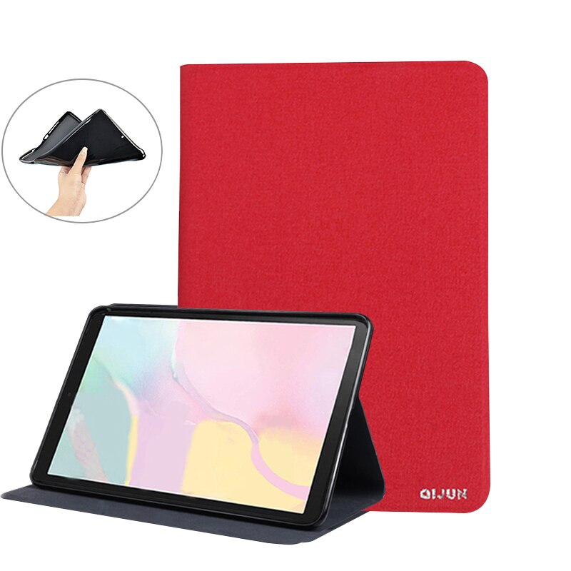 For Tab3 8 Funda Protective Bag Flip PU Leather Book case For Lenovo Tab 3 8 8.0 inch TB3-850F/ TB3-850M Tablet PC Stand Cover: Red