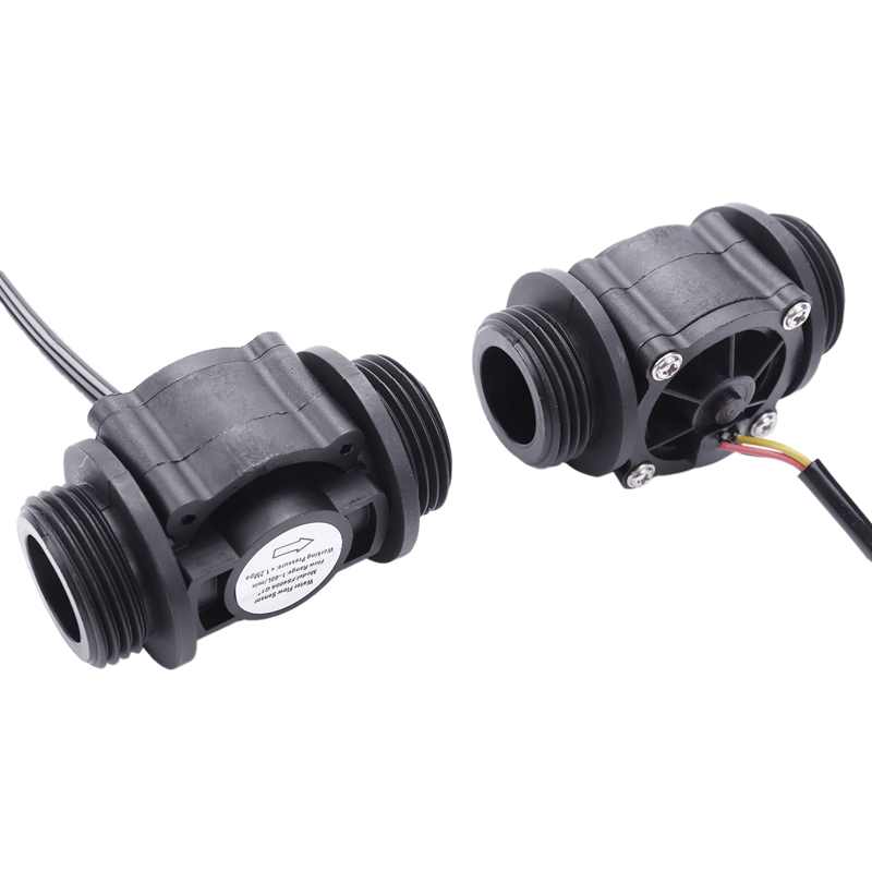 2PCS Water Flow Sensor Fuel Flow Meter Water Meter Sensor Flowmeter Water Sensor Counter Indicator FS400A G1 DN25 1-60L/Min