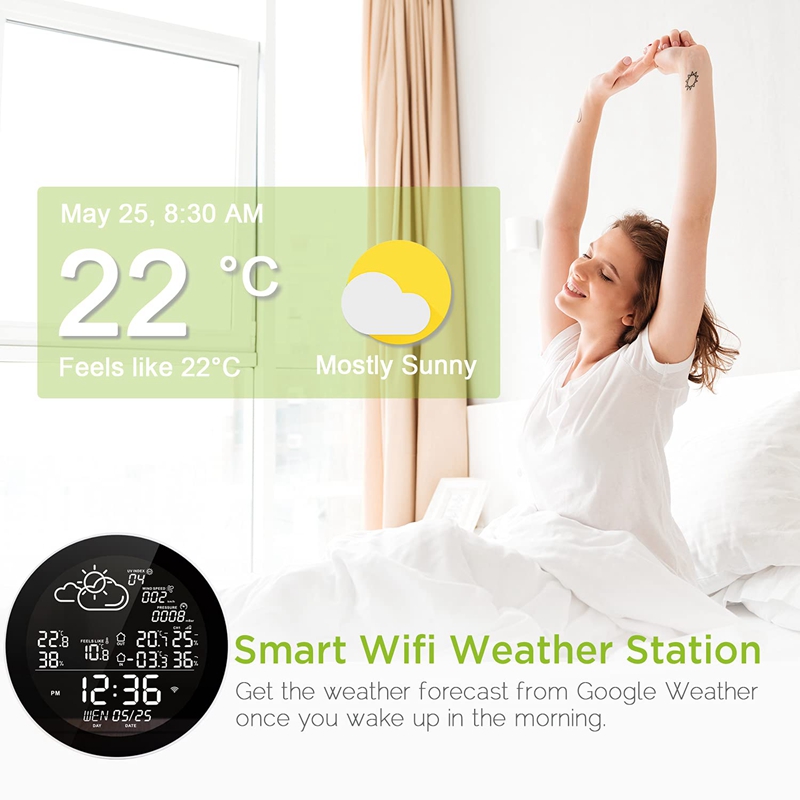 Weerstation Wireless Indoor Outdoor Digitale Thermometer Hygrometer Weerstation Met Backlight