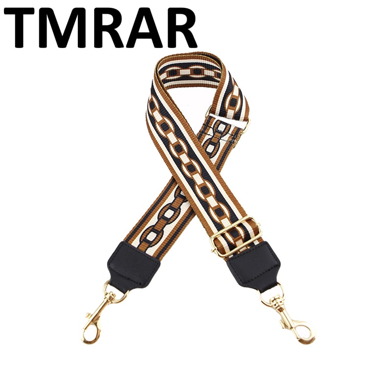 handtassen strap keten patroon gouden gesp canvas tas riem studs trendy bedrijf schouderbanden qn326
