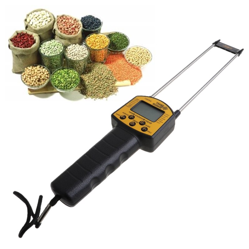Medidor de humedad de grano con pantalla Digital LCD, Sensor inteligente con sonda para maíz, trigo, arroz, harina de trigo, forraje, semilla de colza