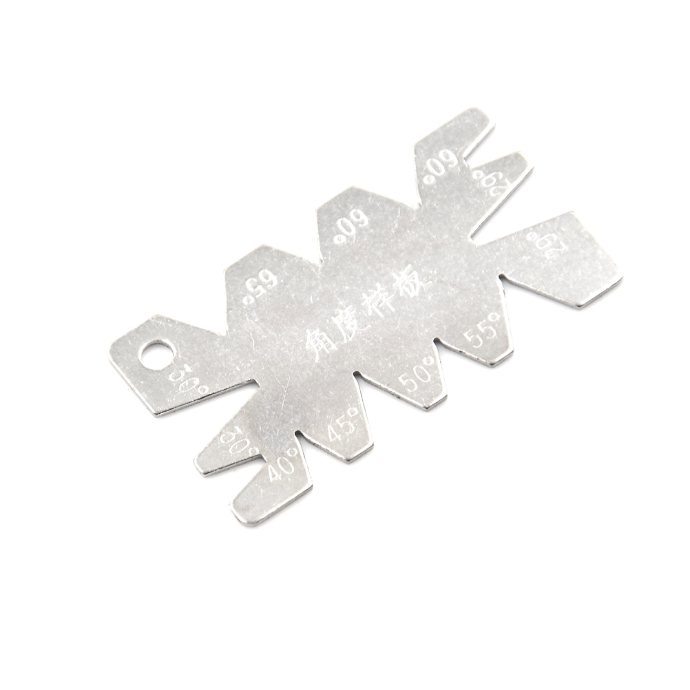 1Pc Sliver Stainless Steel Screw Thread Cutting Angle Gage Gauge Measuring Tool Angle Model