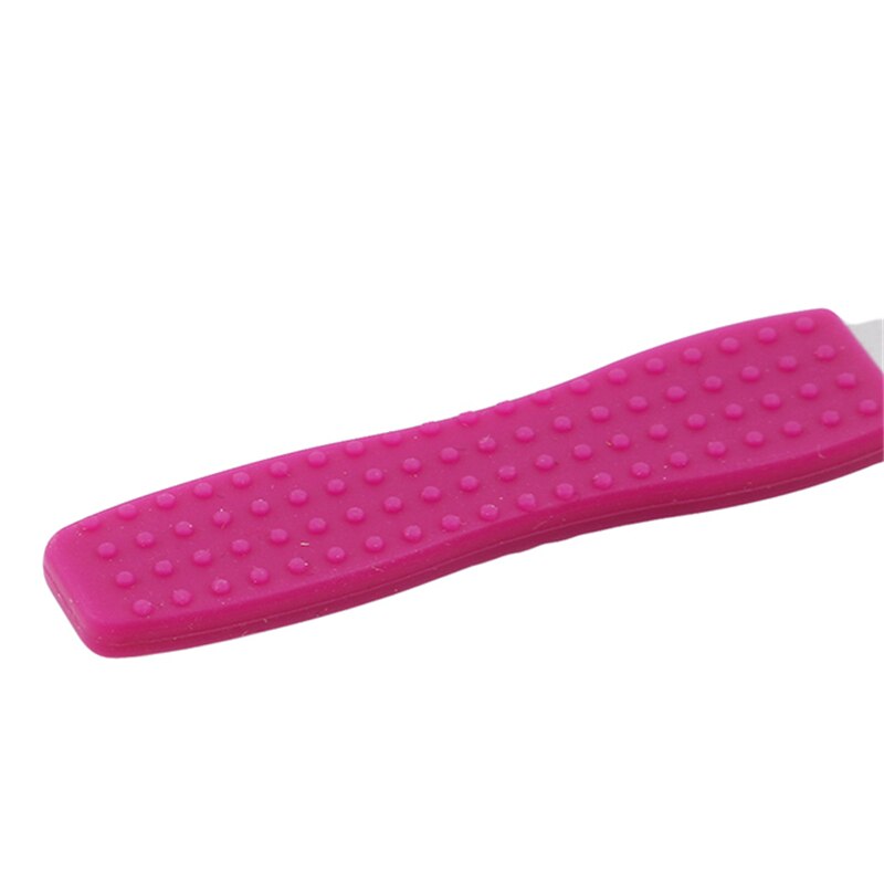Lime à ongles convexe Concave Double face en Silicone, poignée antidérapante, outils de manucure, Accessoires pour ongles, 1 pièce