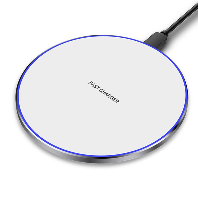 10W Fast Wireless Charger for Samsung Galaxy S10 S9 S8 Note 9 LED Qi Fast Charging Pad Phone Charger for iPhone 11 Pro XS Max X: LED White