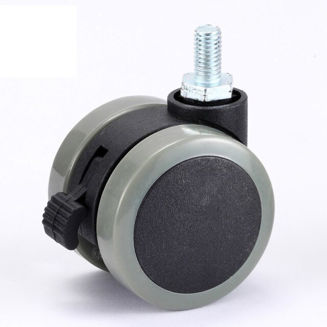 Standing Desk Height Adjustable Desk Leg Casters Desk Wheels Set of 4 pcs with Locking Casters: Gray color