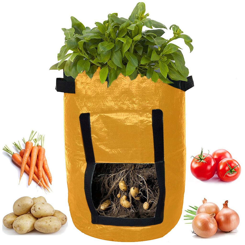 Vegetable Plant Grow Bag DIY Potato Grow Planter PE Cloth Tomato Planting Container Bag Thicken Garden Pot Garden Supplies