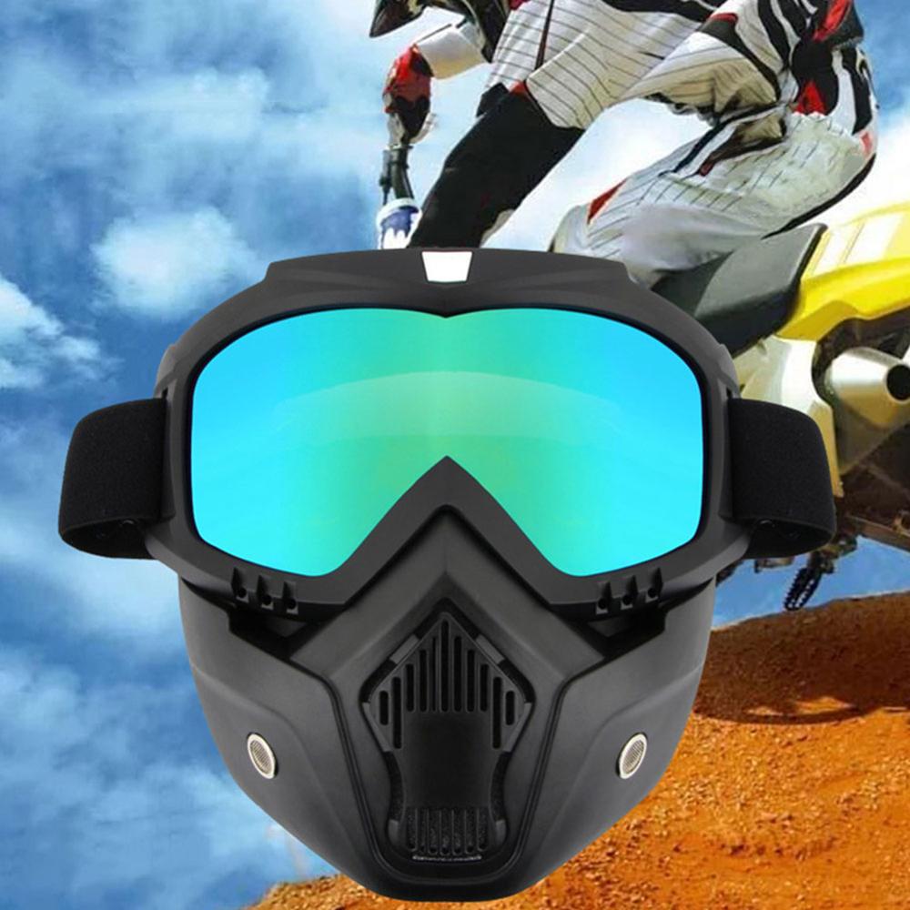 Uv Bescherming Gezichtsmasker Motorcycle Goggles Masker Outdoor Ski Apparatuur Bril Masker Afneembare Brillen Voor Vrouwen Mannen
