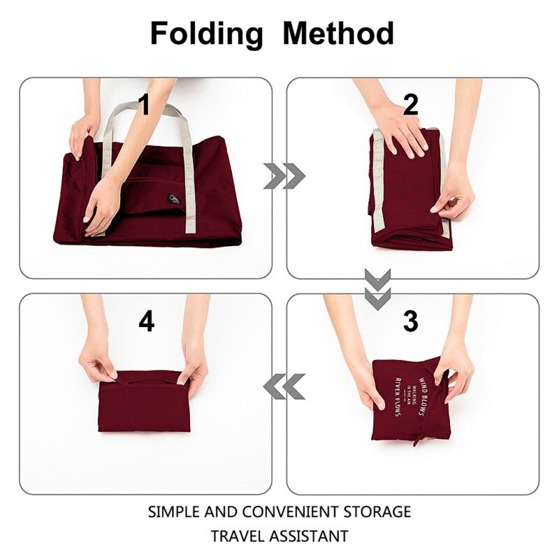 Waterdichte Opvouwbare Nylon Bagage Tas Unisex Casual Schoudertassen Kleine Licht Handtas Draagbare Trip Hand Reistas Met Hang