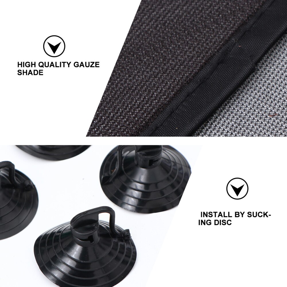 5Pcs Auto Zonnescherm Zuignap Zonnescherm Mesh Cover Zonneklep Voor Auto