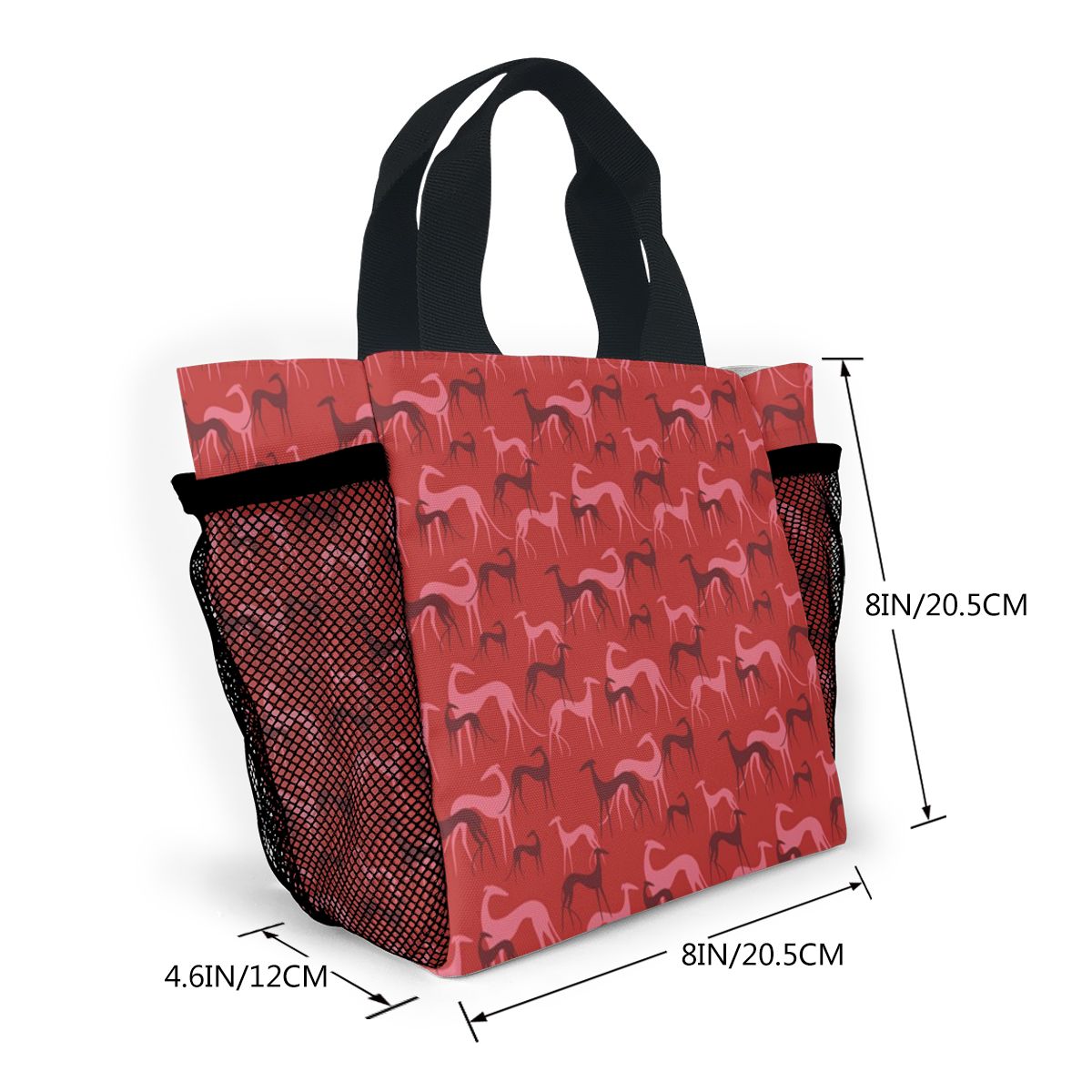 Harajuku Greyhound Hond Grafische Dames Boodschappentas Kleine Handtassen Doek Canvas Tassen Vrouwen Eco Herbruikbare Schouder Shopper Bag